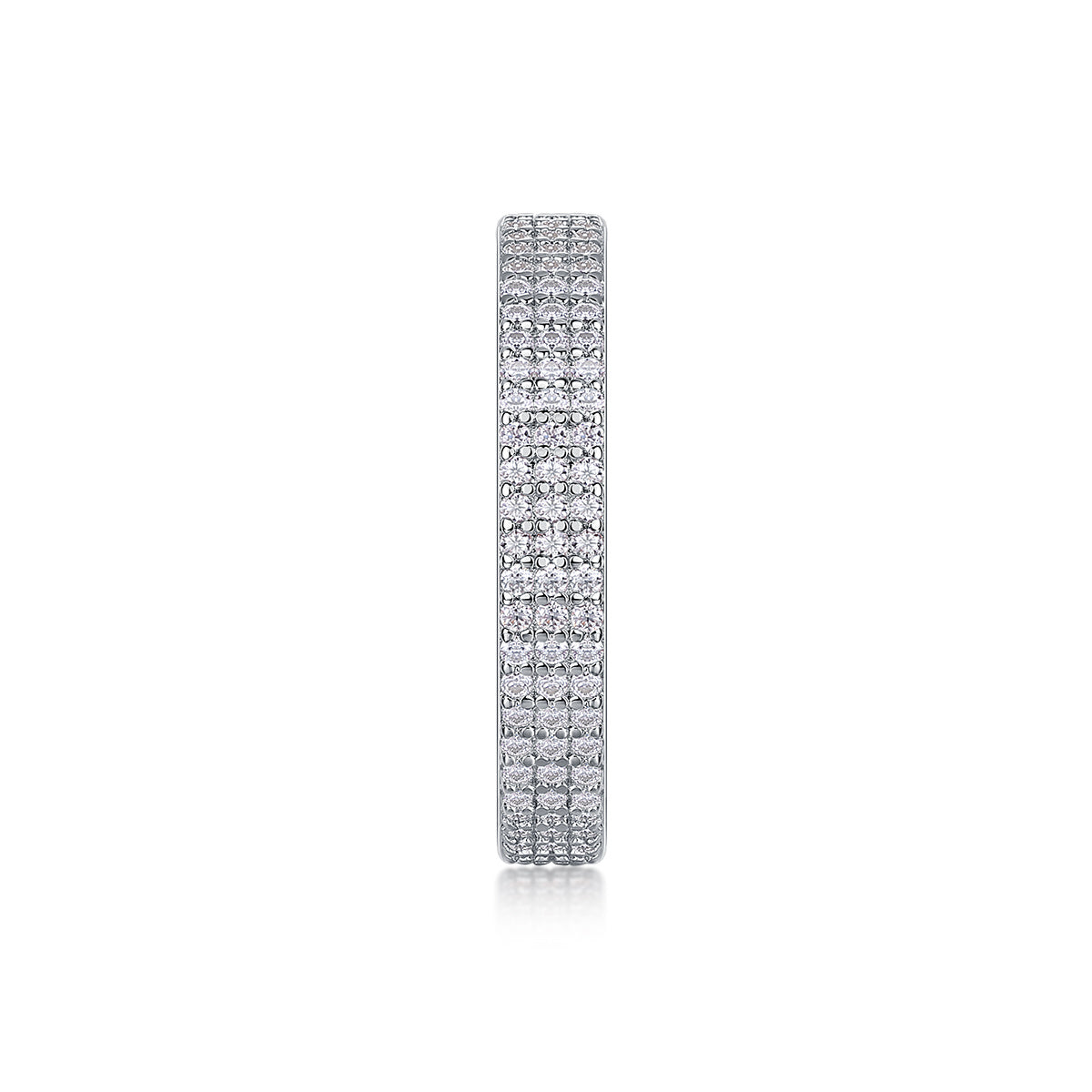 Light Up The Moments - A Fashionable Jewelry Ring Set With Moissanite S925 Sterling Silver And Platinum-plated Diamond