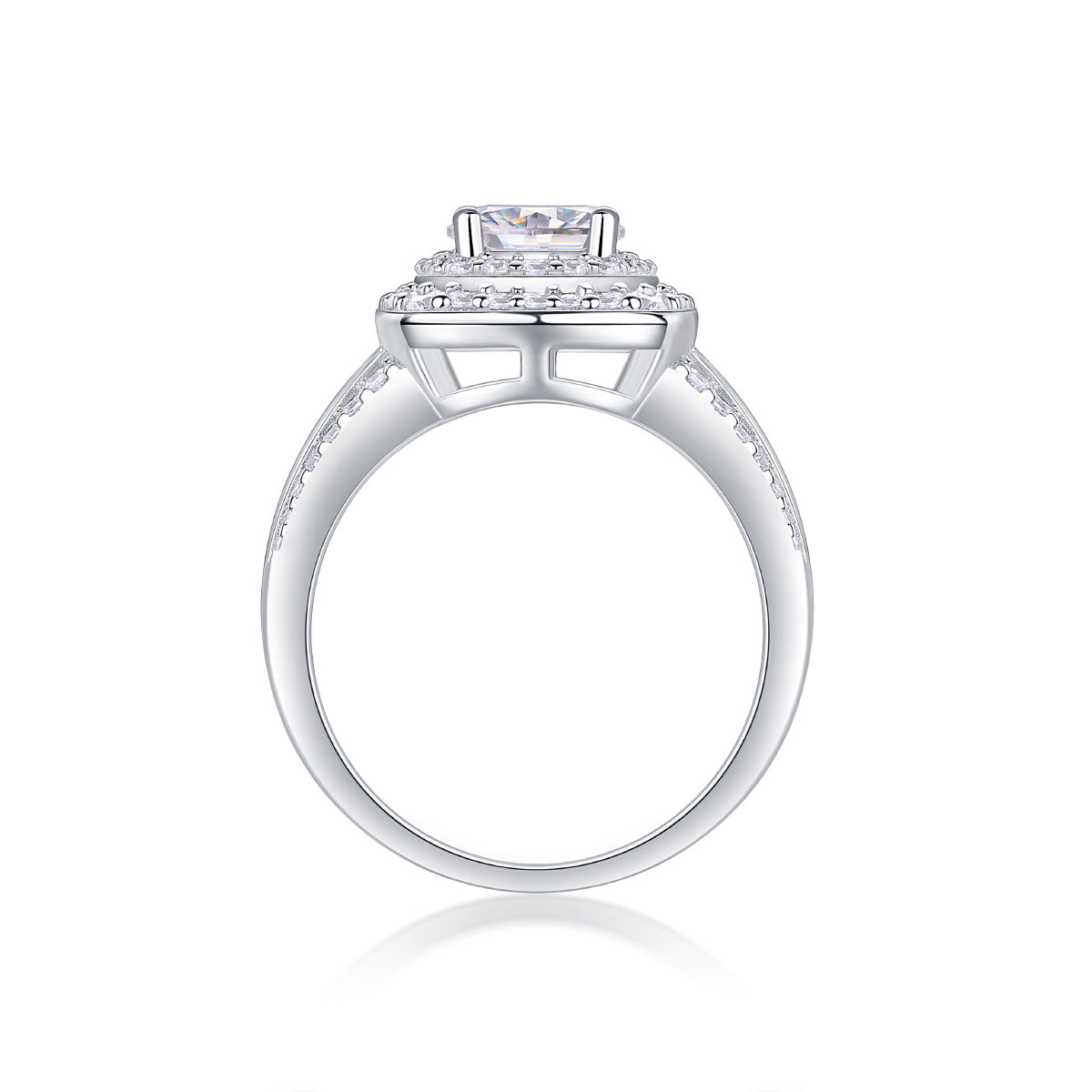 Starry Sky Crown - A Fashionable Jewelry Ring Set With 1-carat Moissan Diamond S925 Sterling Silver And Platinum-plated Diamond