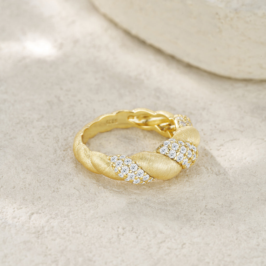 Tengman - A Fashionable Jewelry Accessory Set With Moissanite S925 Sterling Silver And Gold-plated Diamond