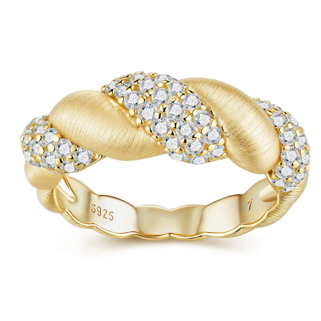 Tengman - A Fashionable Jewelry Accessory Set With Moissanite S925 Sterling Silver And Gold-plated Diamond