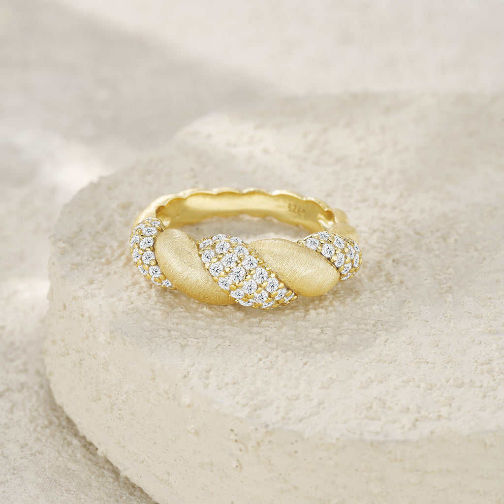 Tengman - A Fashionable Jewelry Accessory Set With Moissanite S925 Sterling Silver And Gold-plated Diamond
